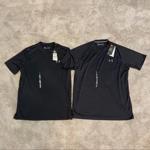 Lot of Two Under Armour men’s HeatGear t-shirts, new with tags, Size Medium